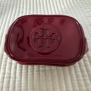 Tory Burch Burgundy Cosmetic Bag